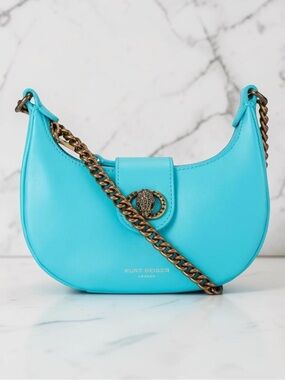 Kurt Geiger NWOT Small Turquoise Chelsea Hobo Crossbody Bag